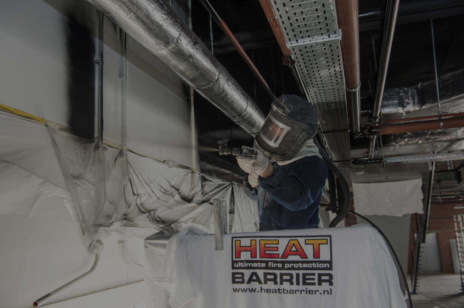 Brandwerende hoofddraagconstructie, brandwerende coating